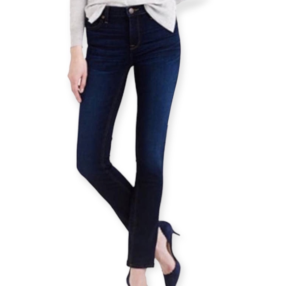 J Crew Dark Wash Reid Slim Fit Straight Leg Jeans